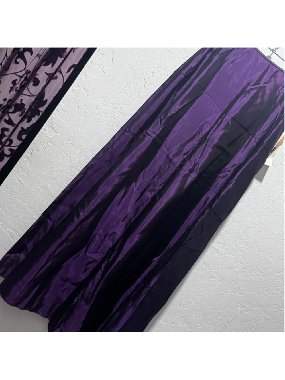 NWT Scott McClintock Purple iridescent ALine Maxi Skirt Size 8